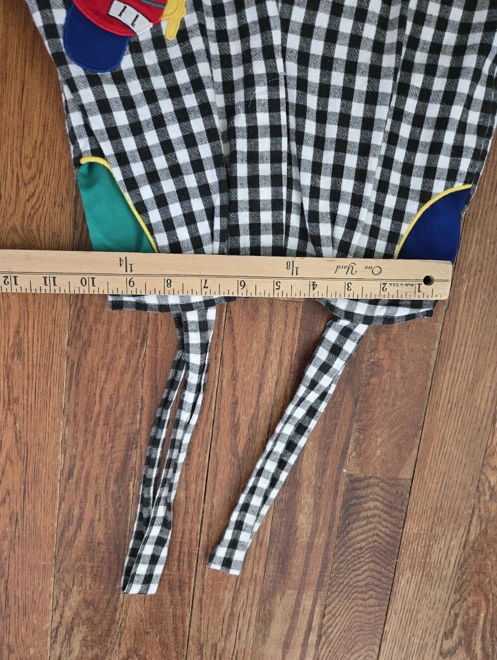 VTG Toddler 4T Matched Set Checked Suspender Pants Jacket Airplane Colorblock